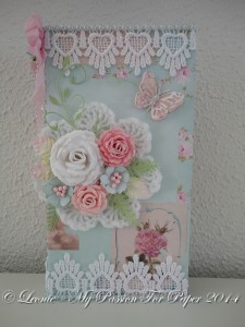 Card Made With Diemond Dies Realistic Roses, nature's Flourish, Small Butterfly, and Fern Leaf Dies
