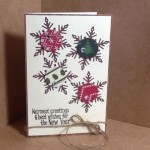 Ugly Sweater Christmas Card Using Diemond Dies Winter Snowflake Die Set