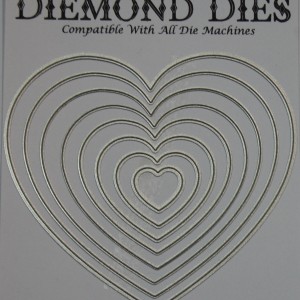 Diemond Dies Nesting Hearts Die Set