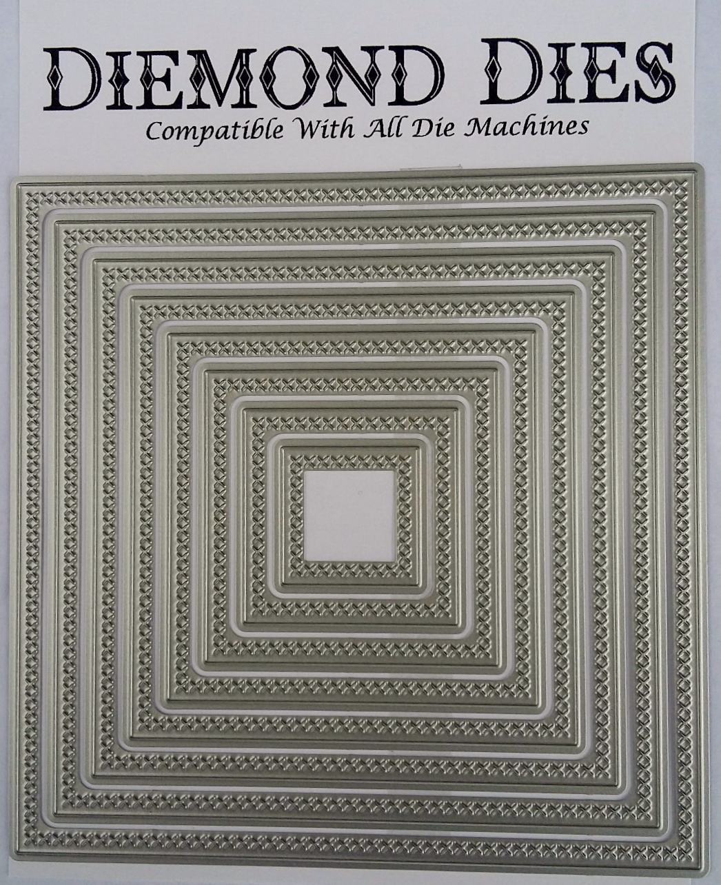 Diemond Dies Cross Stitched Squares Die Set