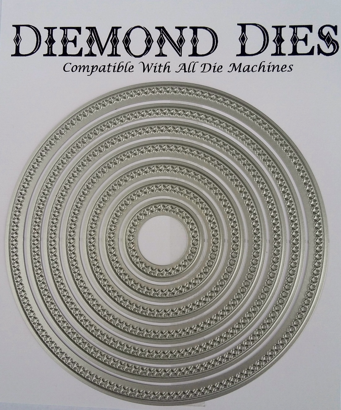 Diemond Dies Cross Stitched Circles Die Set